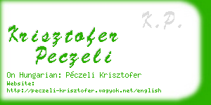 krisztofer peczeli business card