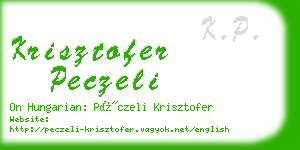 krisztofer peczeli business card